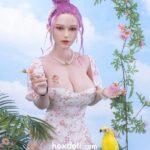 160 cm, kurvige, gliedmaßenlose asiatische Sexpuppe mit großen Hüften - Agneta